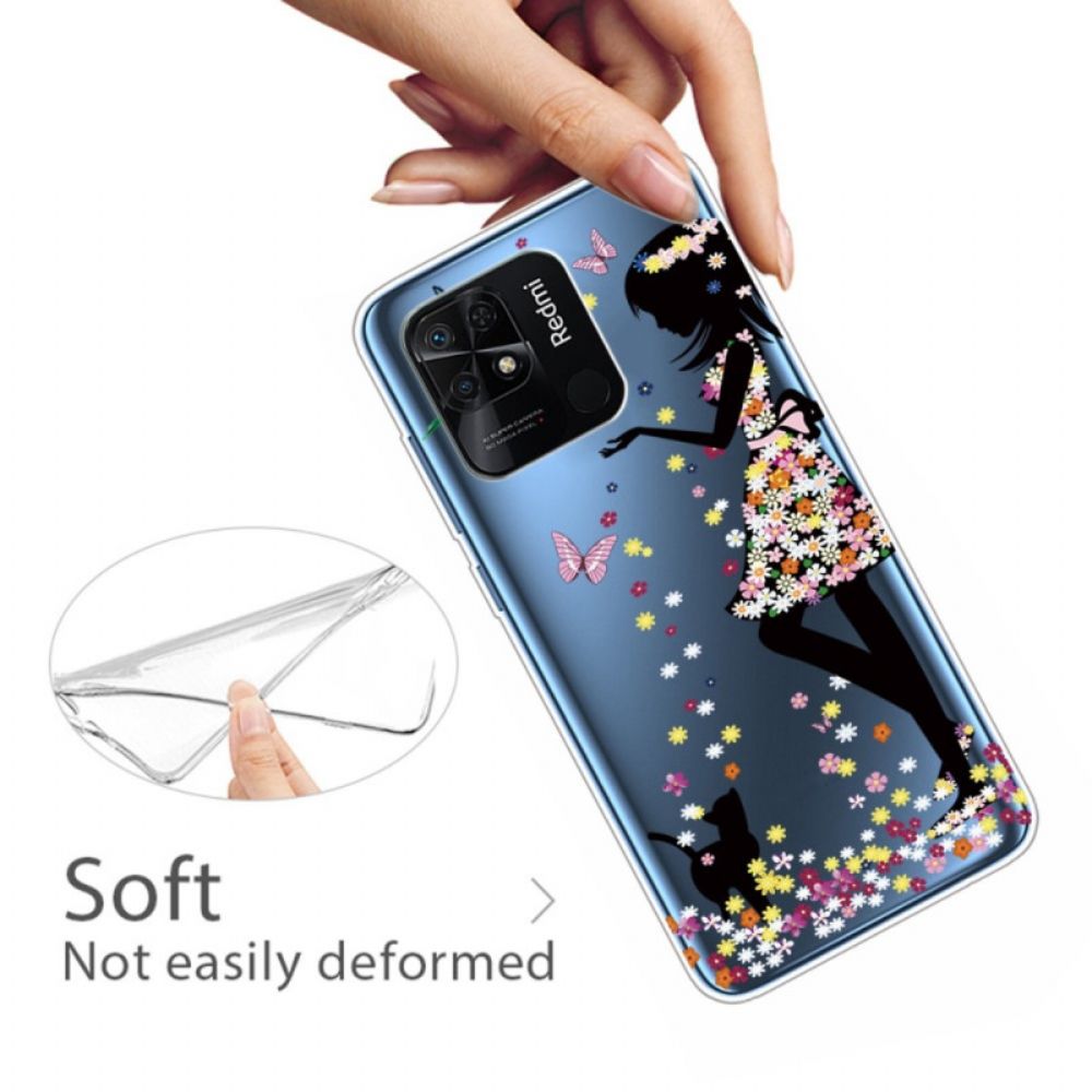 Hülle Für Xiaomi Redmi 10C Durchsichtiges Junges Mädchen