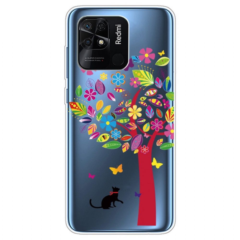 Hülle Für Xiaomi Redmi 10C Transparent Farbiger Baum