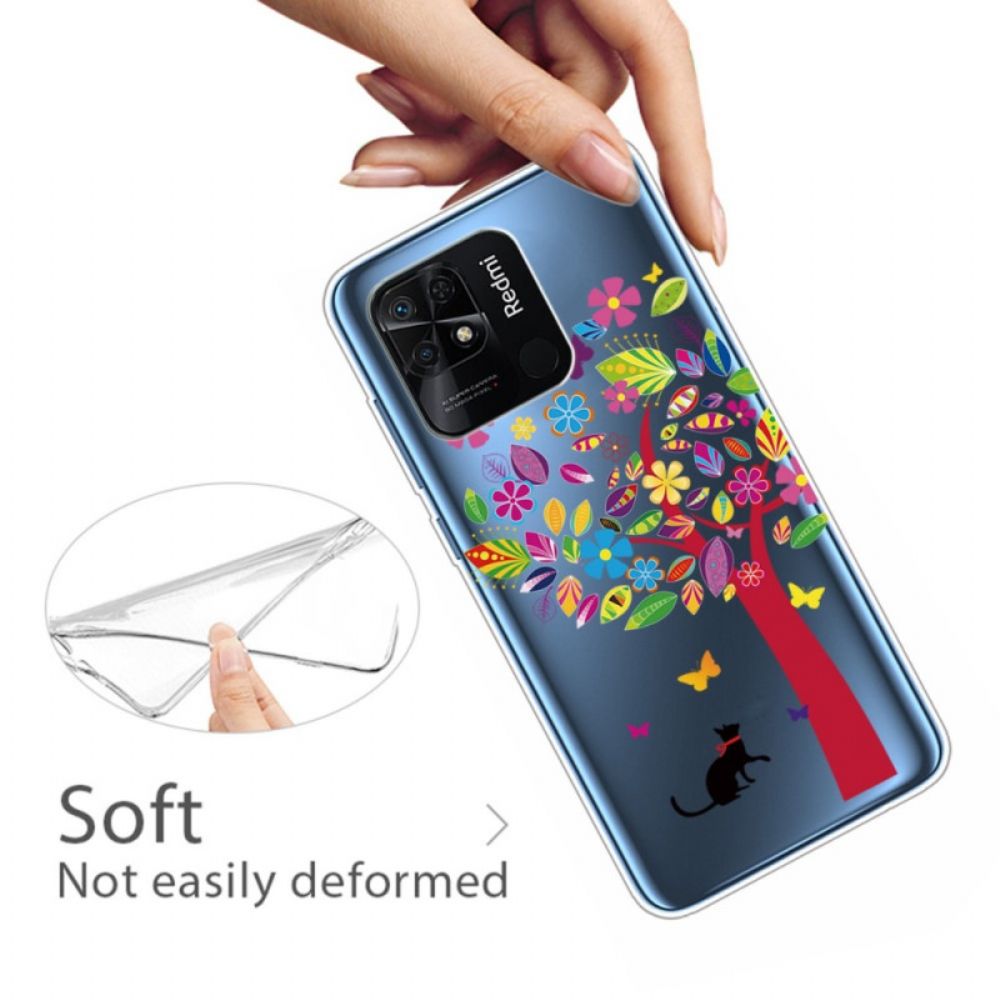 Hülle Für Xiaomi Redmi 10C Transparent Farbiger Baum