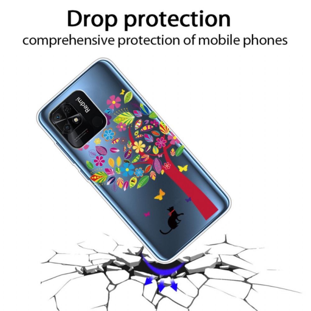 Hülle Für Xiaomi Redmi 10C Transparent Farbiger Baum