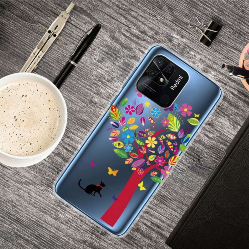 Hülle Für Xiaomi Redmi 10C Transparent Farbiger Baum