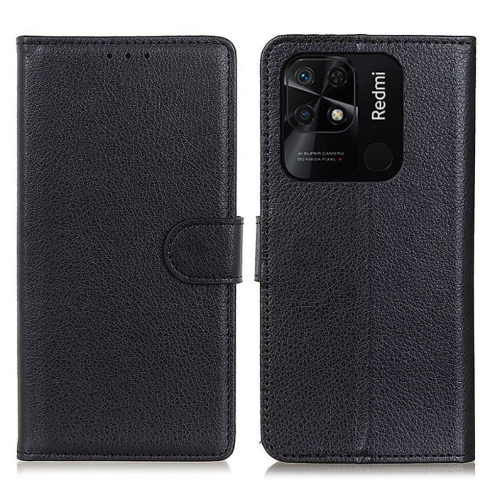 Lederhüllen Für Xiaomi Redmi 10C Traditionelles Kunstleder