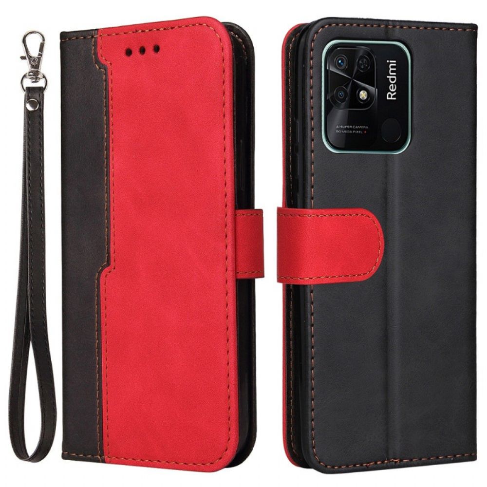 Lederhüllen Für Xiaomi Redmi 10C Zweifarbig