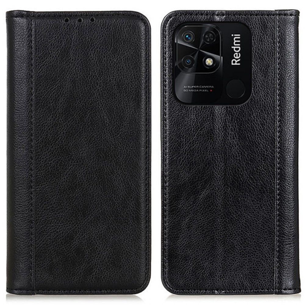 Schutzhülle Für Xiaomi Redmi 10C Flip Case Spaltleder Farbige Ausführung