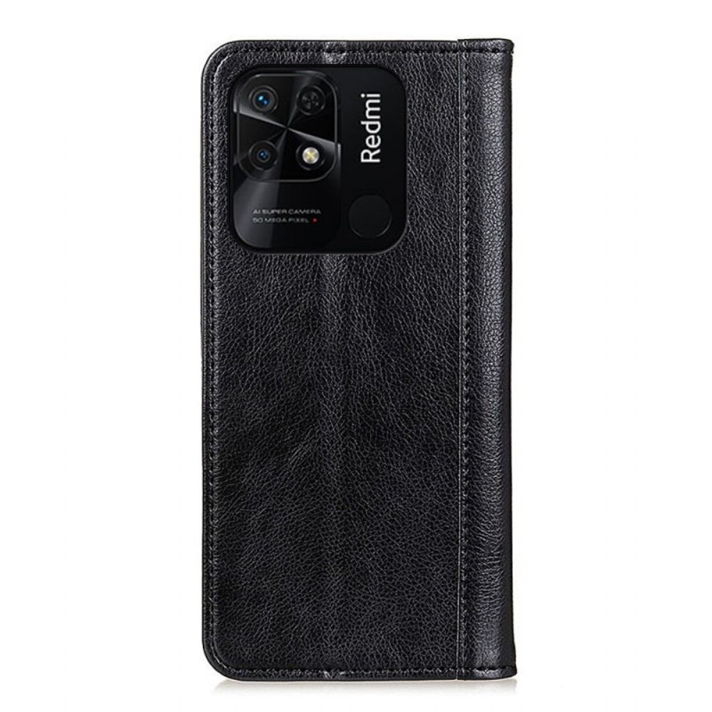Schutzhülle Für Xiaomi Redmi 10C Flip Case Spaltleder Farbige Ausführung