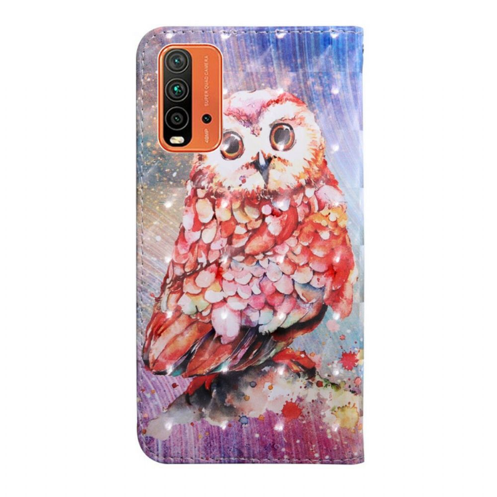 Flip Case Für Xiaomi Redmi 9T Lichtfleck Germain Die Eule