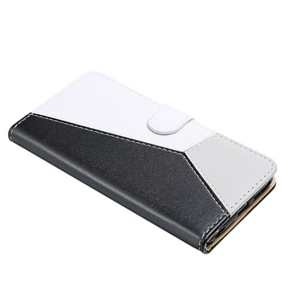 Flip Case Für Xiaomi Redmi 9T Tricolor Ledereffekt