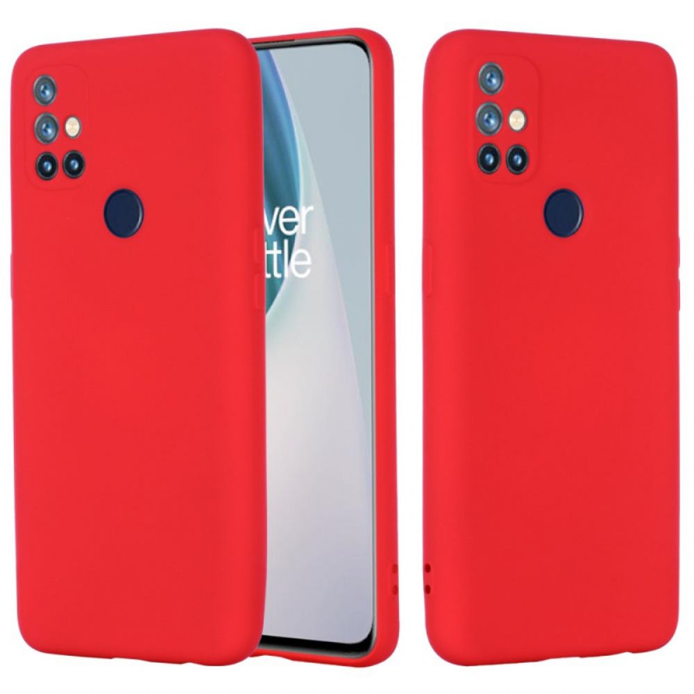 Handyhülle Für OnePlus Nord N10 Flüssigsilikon Mit Lanyard