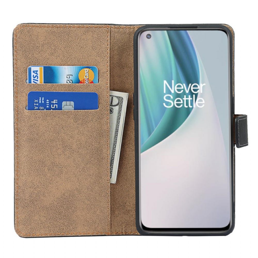 Lederhüllen Für OnePlus Nord N10 Echtlederfarbe