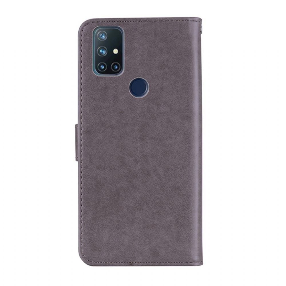 Lederhüllen Für OnePlus Nord N10 Eulen-mandala Und Anhänger