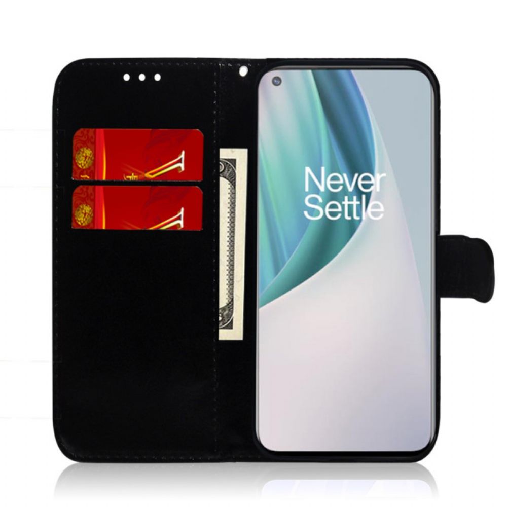 Lederhüllen Für OnePlus Nord N10 Spiegel Mit Kunstlederbezug