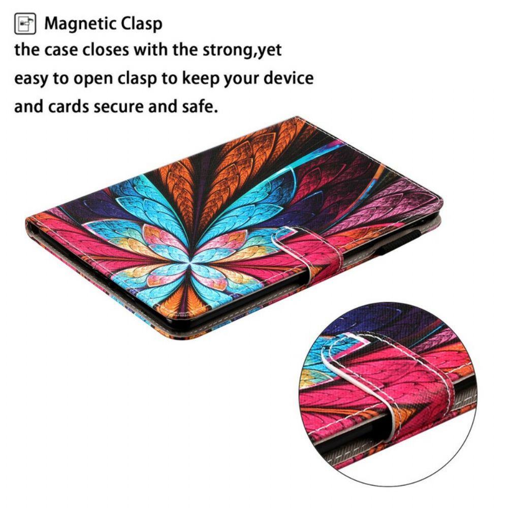 Flip Case Für Samsung Galaxy Tab A 8" (2024) Bunte Blütenblätter