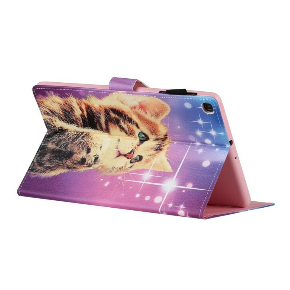 Lederhüllen Für Samsung Galaxy Tab A 8" (2024) Aufmerksames Kätzchen