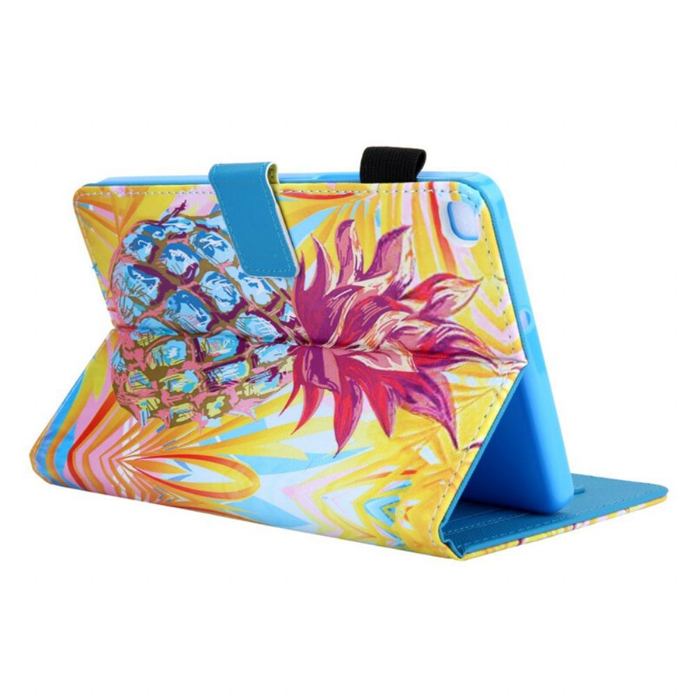 Lederhüllen Für Samsung Galaxy Tab A 8" (2024) Orange Ananas