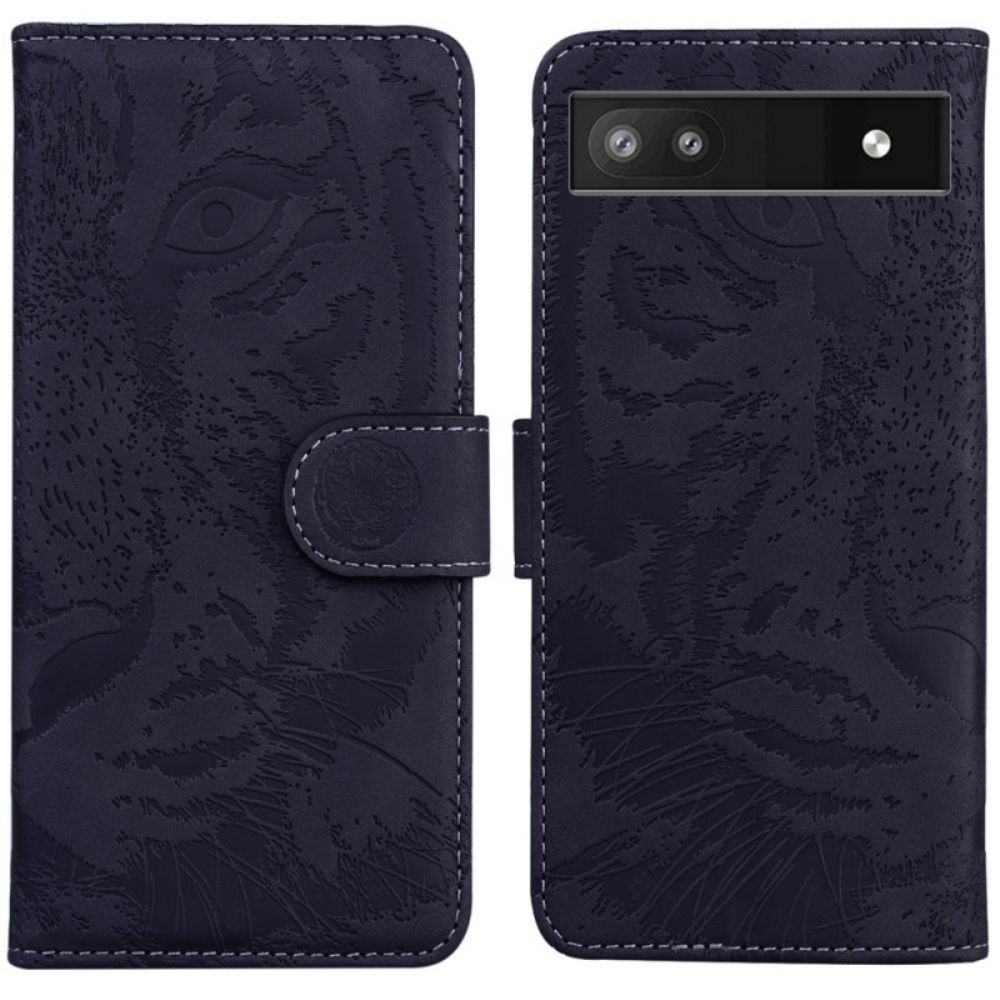 Flip Case Für Google Pixel 6A Tigergesicht