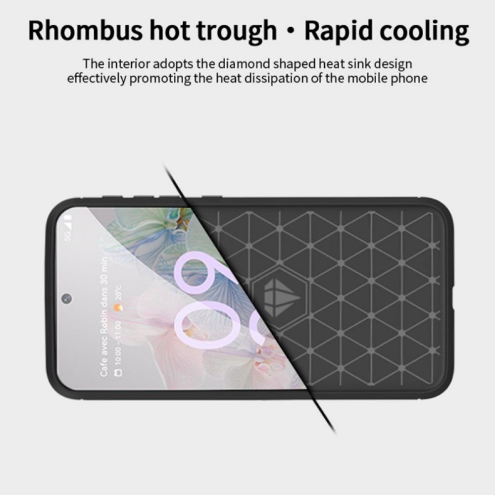 Handyhülle Für Google Pixel 6A Mofi Gebürstete Kohlefaser