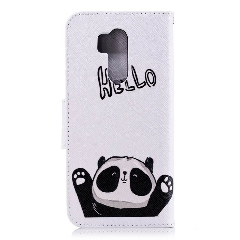 Lederhüllen Für LG G7 ThinQ Hallo Panda