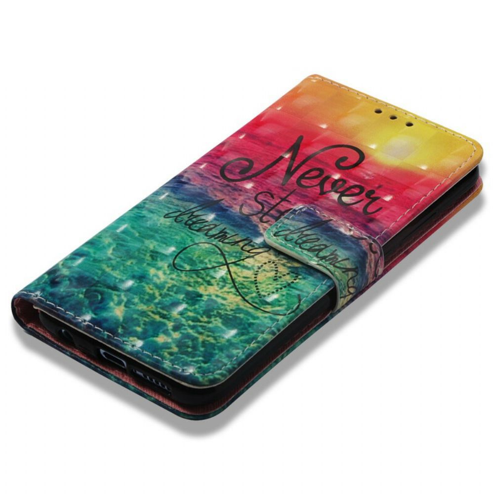 Flip Case Für Honor 10 Hören Sie Nie Auf Zu Träumen