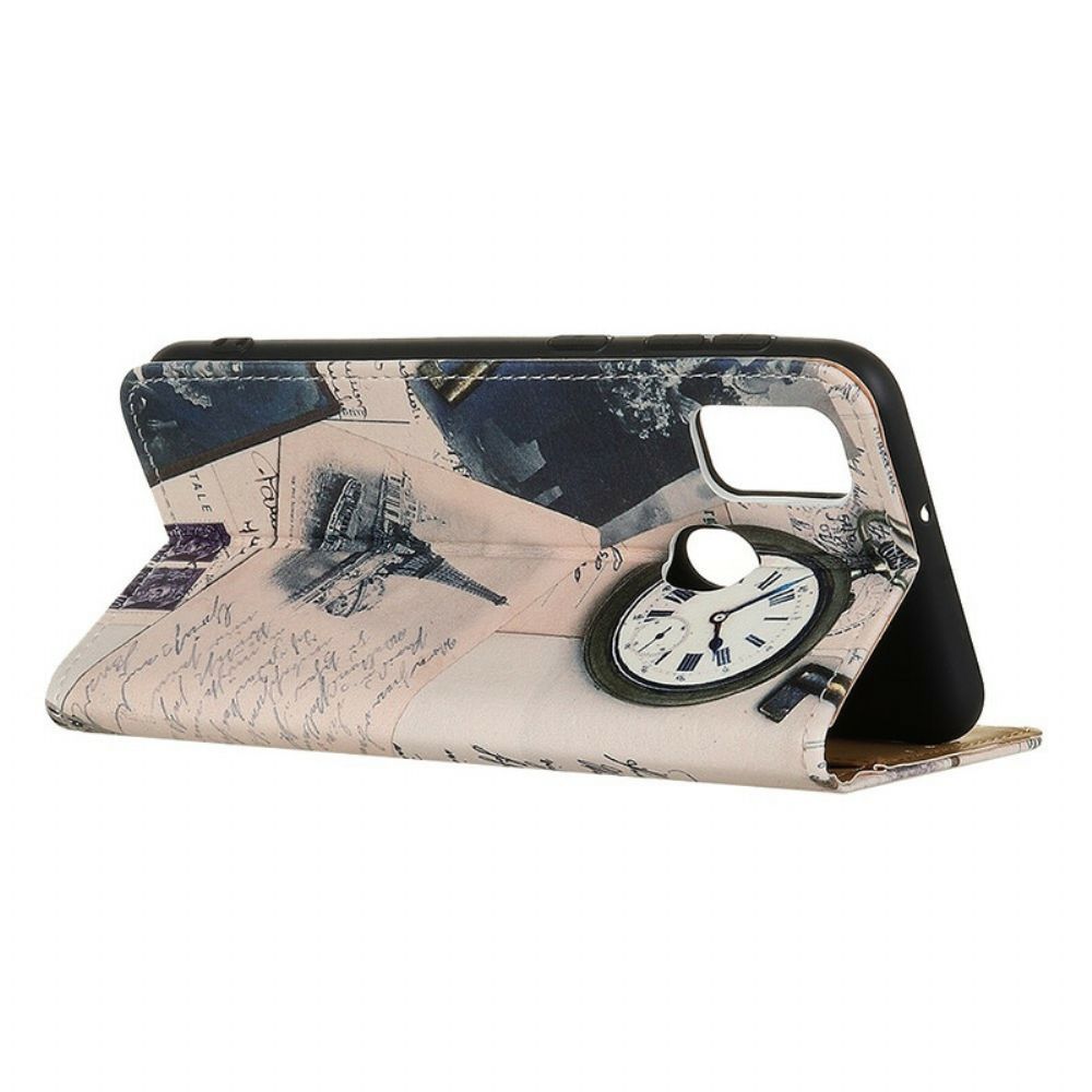 Flip Case Für OnePlus Nord N100 Eiffelturm Des Dichters