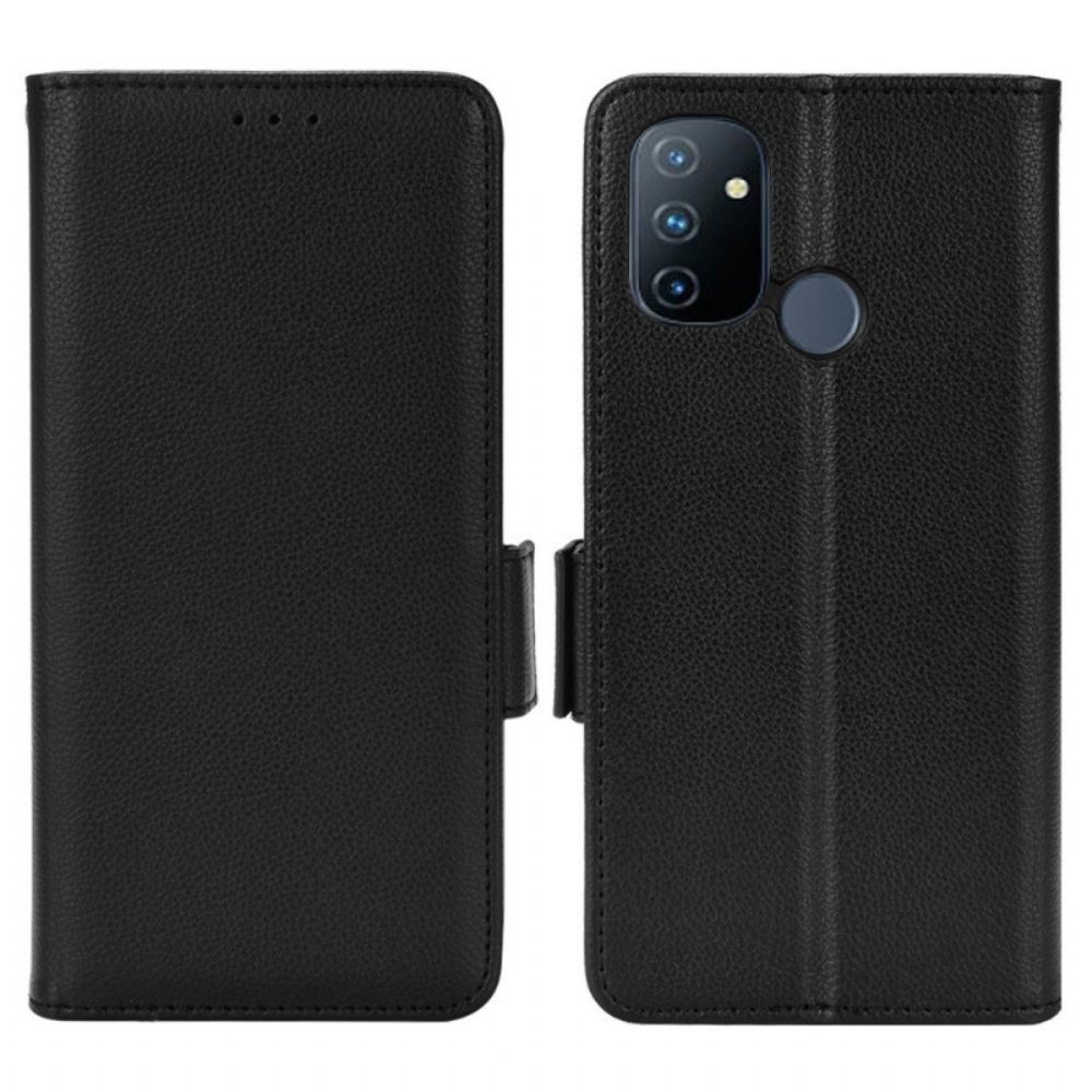 Flip Case Für OnePlus Nord N100 Lichi-leder-stil