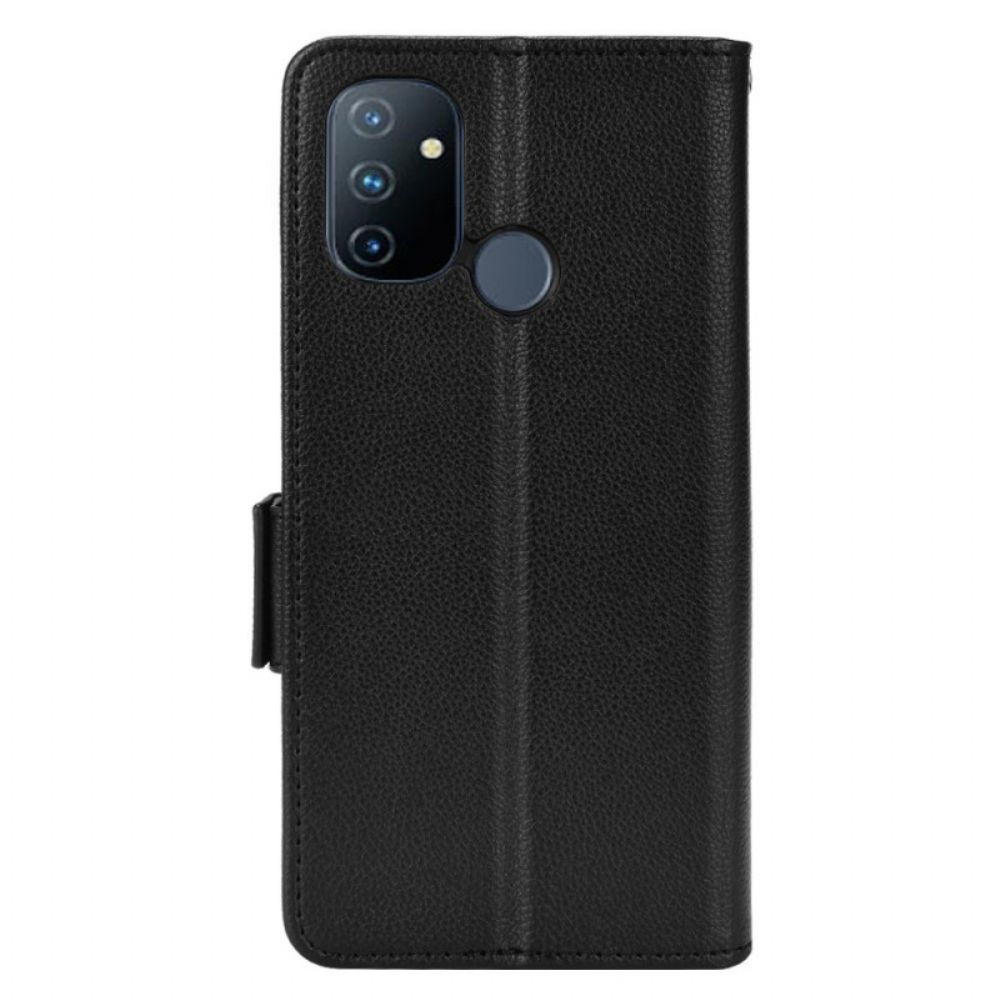 Flip Case Für OnePlus Nord N100 Lichi-leder-stil