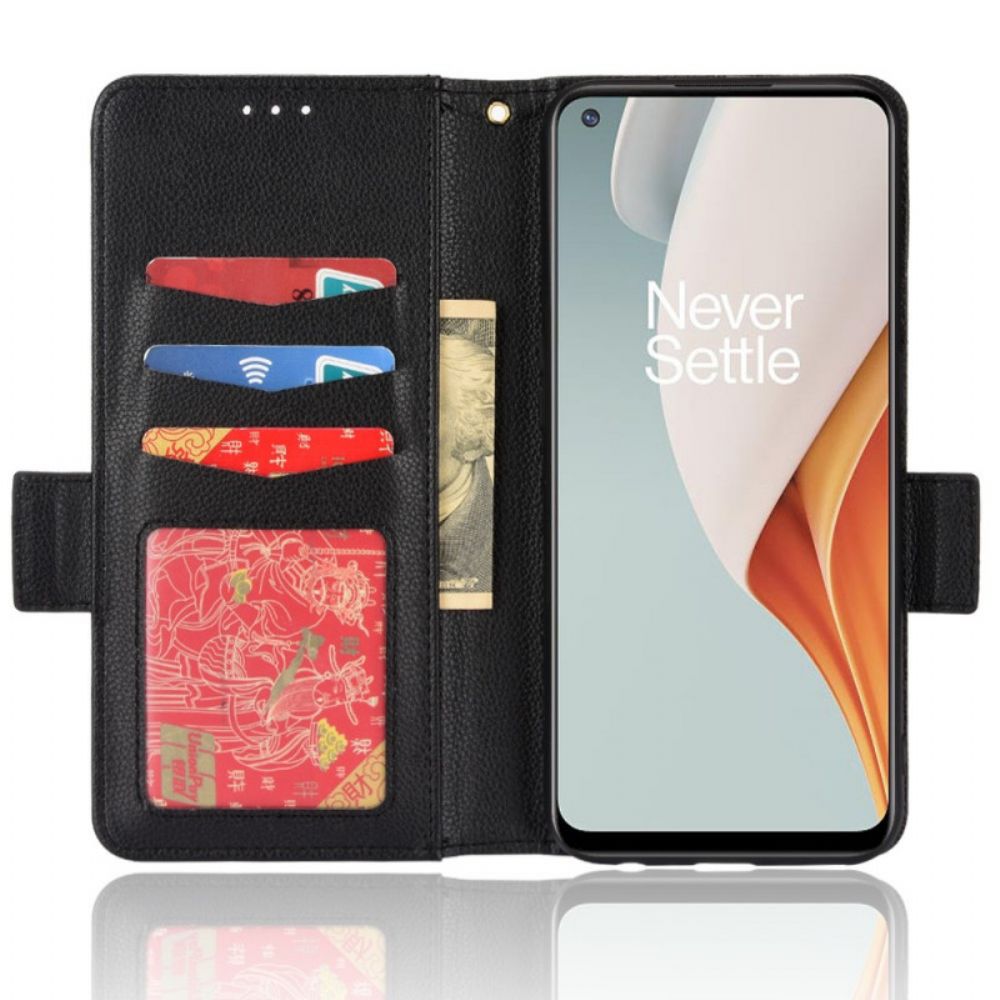 Flip Case Für OnePlus Nord N100 Lichi-leder-stil