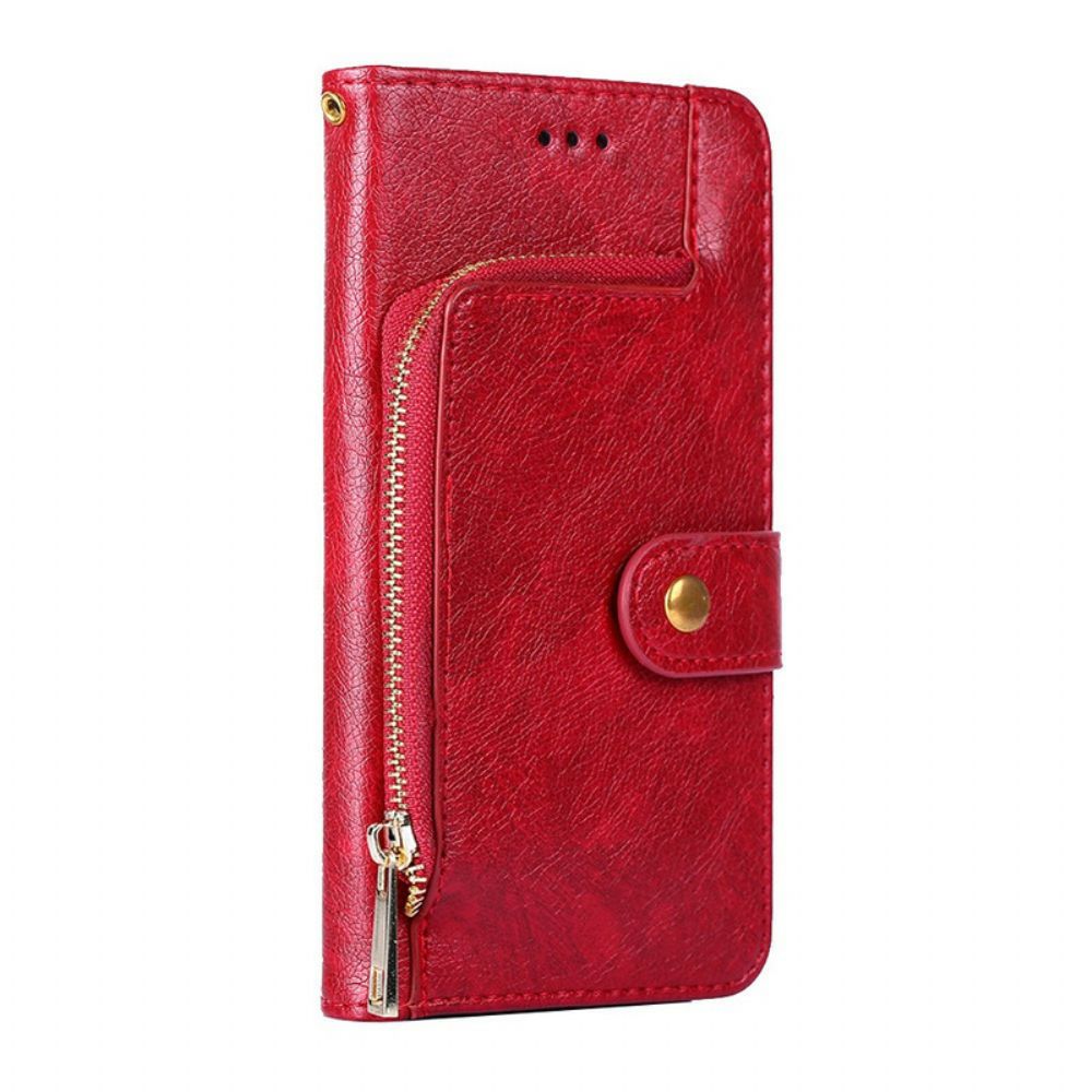 Flip Case Für OnePlus Nord N100 Vordertasche Und Lanyard