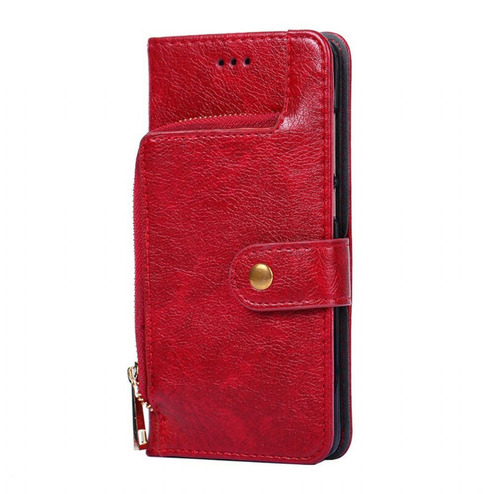 Flip Case Für OnePlus Nord N100 Vordertasche Und Lanyard