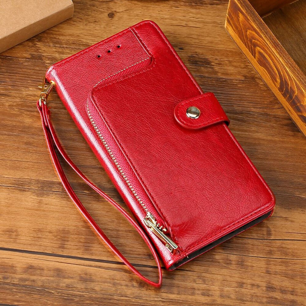 Flip Case Für OnePlus Nord N100 Vordertasche Und Lanyard