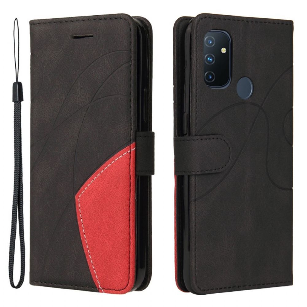 Flip Case Für OnePlus Nord N100 Zweifarbig