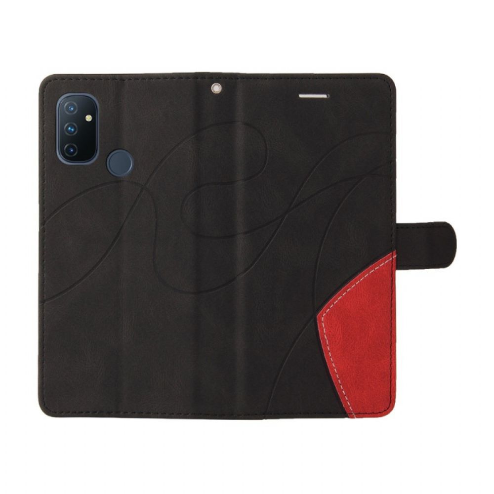 Flip Case Für OnePlus Nord N100 Zweifarbig