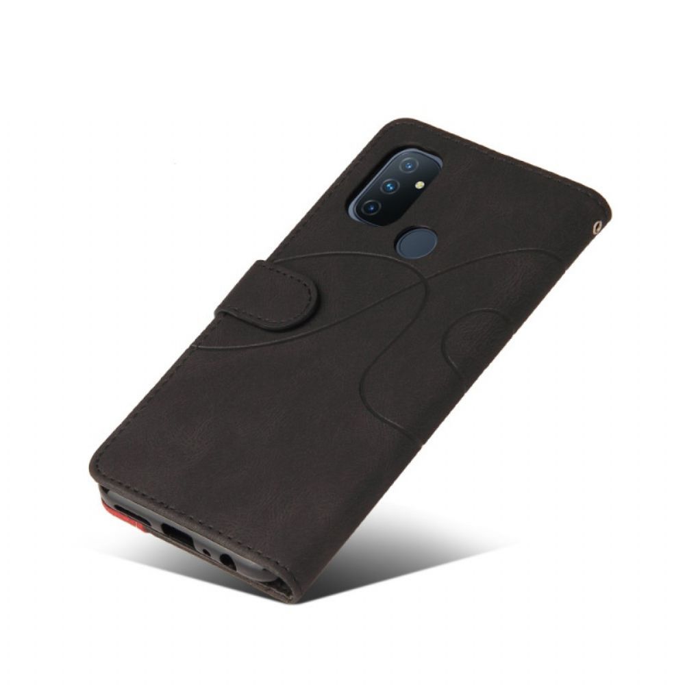 Flip Case Für OnePlus Nord N100 Zweifarbig