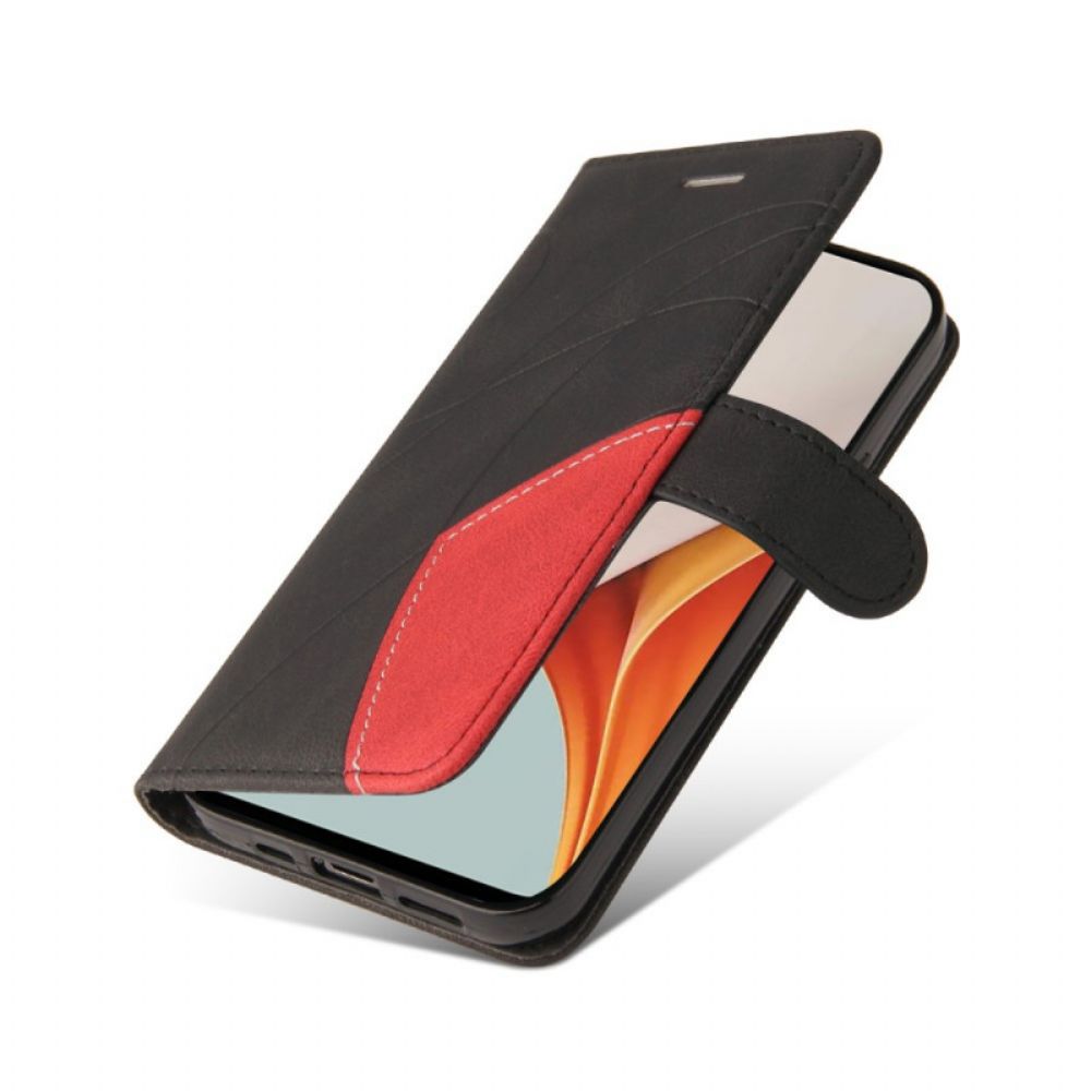 Flip Case Für OnePlus Nord N100 Zweifarbig