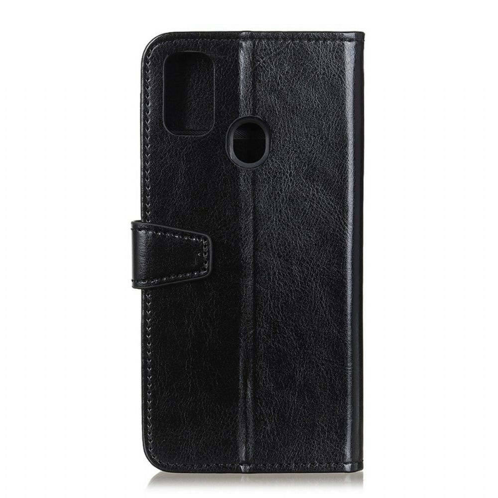 Lederhüllen Für OnePlus Nord N100 Einfacher Glänzender Ledereffekt