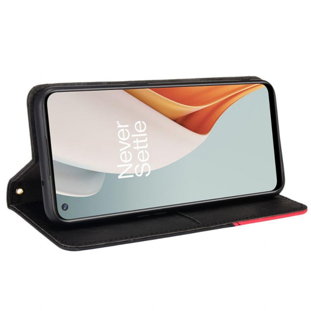 Schutzhülle Für OnePlus Nord N100 Flip Case Farbiges Dreieck