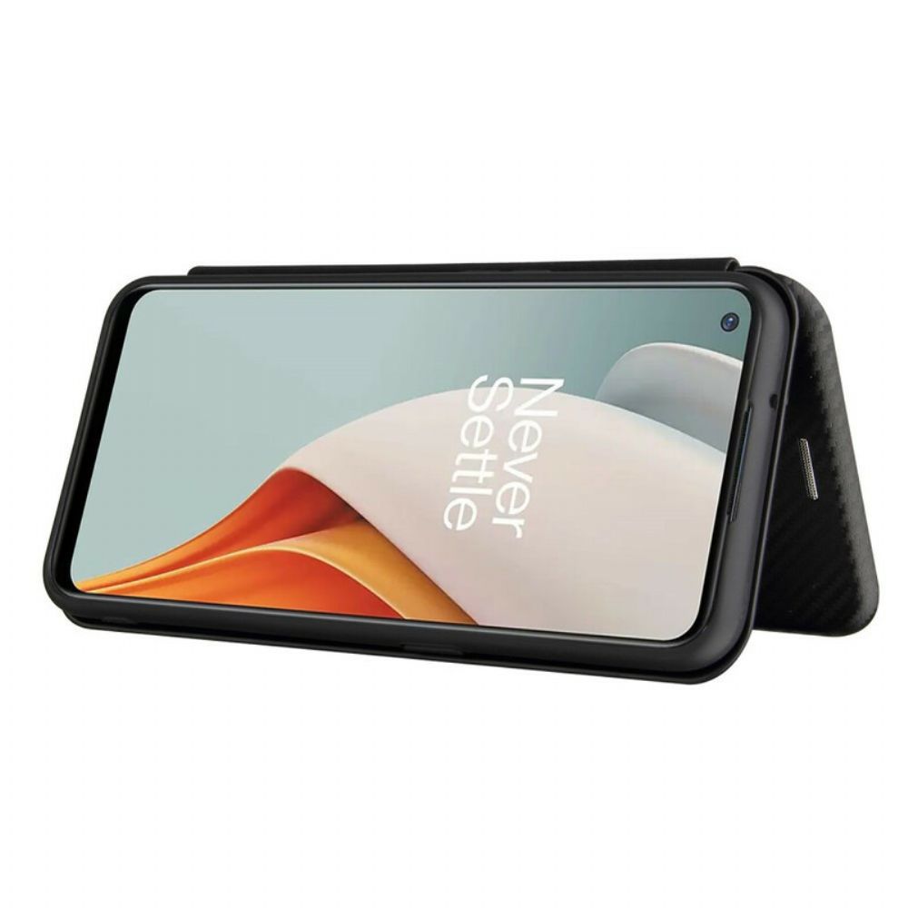 Schutzhülle Für OnePlus Nord N100 Flip Case Kohlefaser