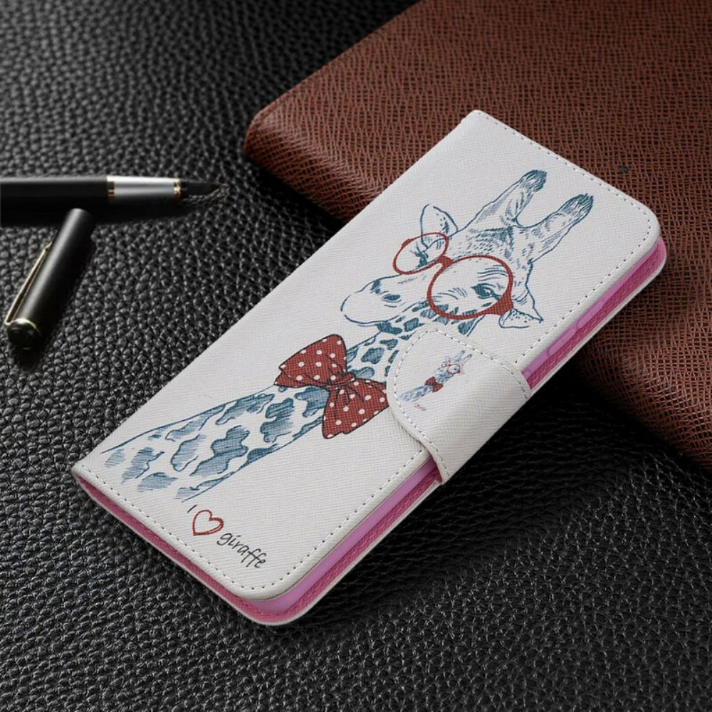 Flip Case Für Samsung Galaxy S20 FE Nerdige Giraffe