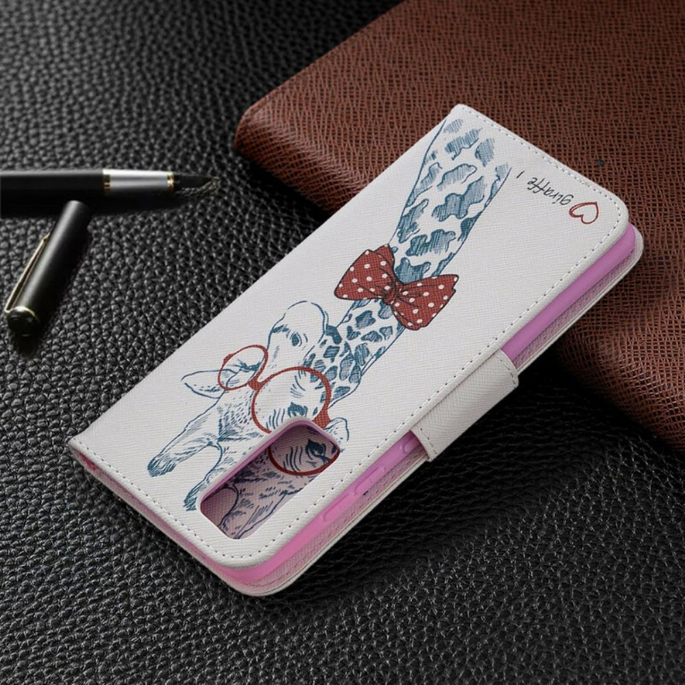 Flip Case Für Samsung Galaxy S20 FE Nerdige Giraffe