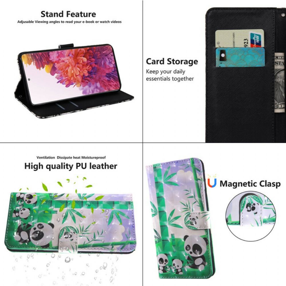 Flip Case Für Samsung Galaxy S20 FE Panda-familie