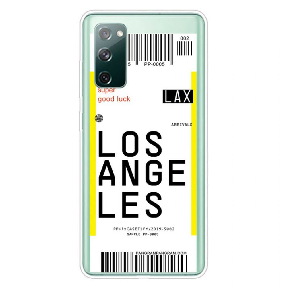 Handyhülle Für Samsung Galaxy S20 FE Bordkarte Nach Los Angeles