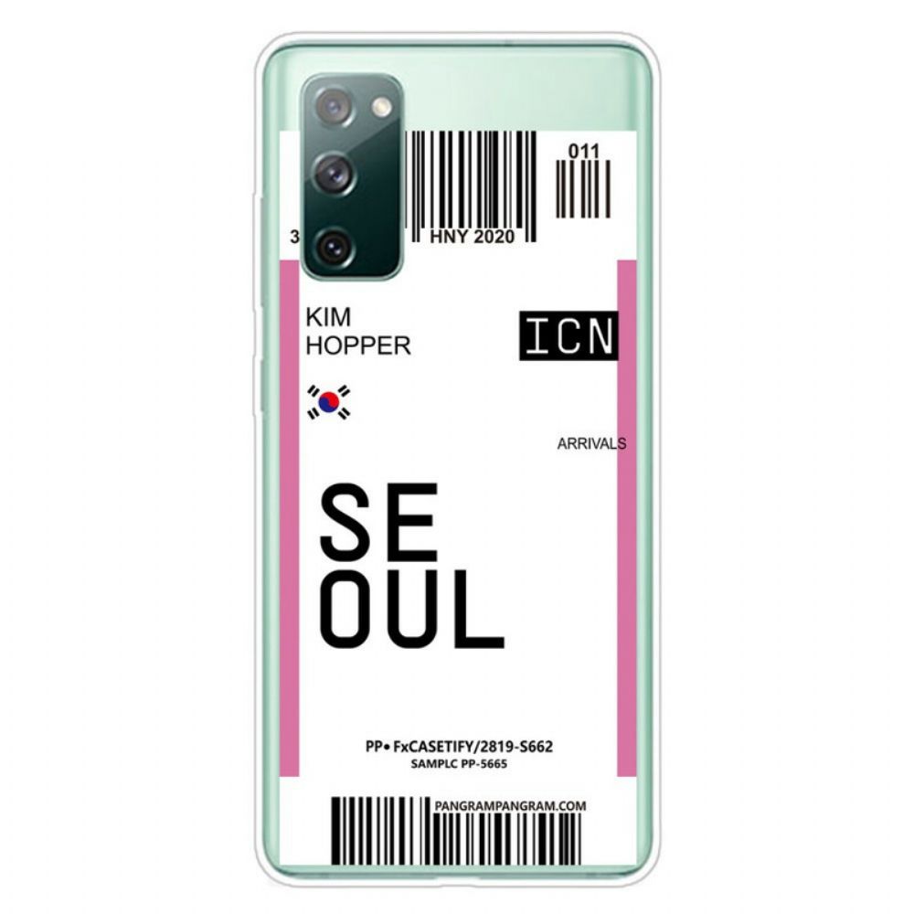 Handyhülle Für Samsung Galaxy S20 FE Bordkarte Nach Seoul