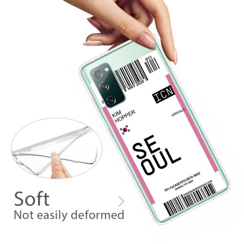 Handyhülle Für Samsung Galaxy S20 FE Bordkarte Nach Seoul