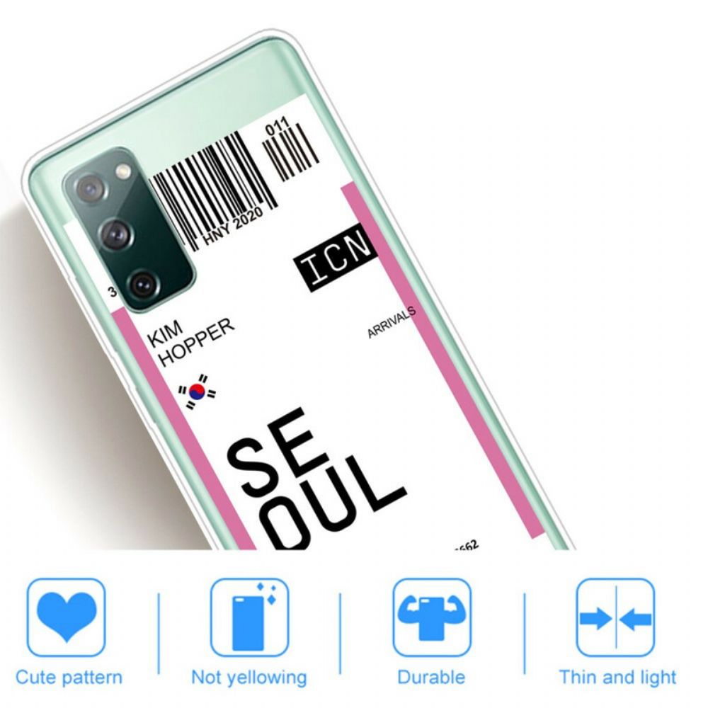 Handyhülle Für Samsung Galaxy S20 FE Bordkarte Nach Seoul