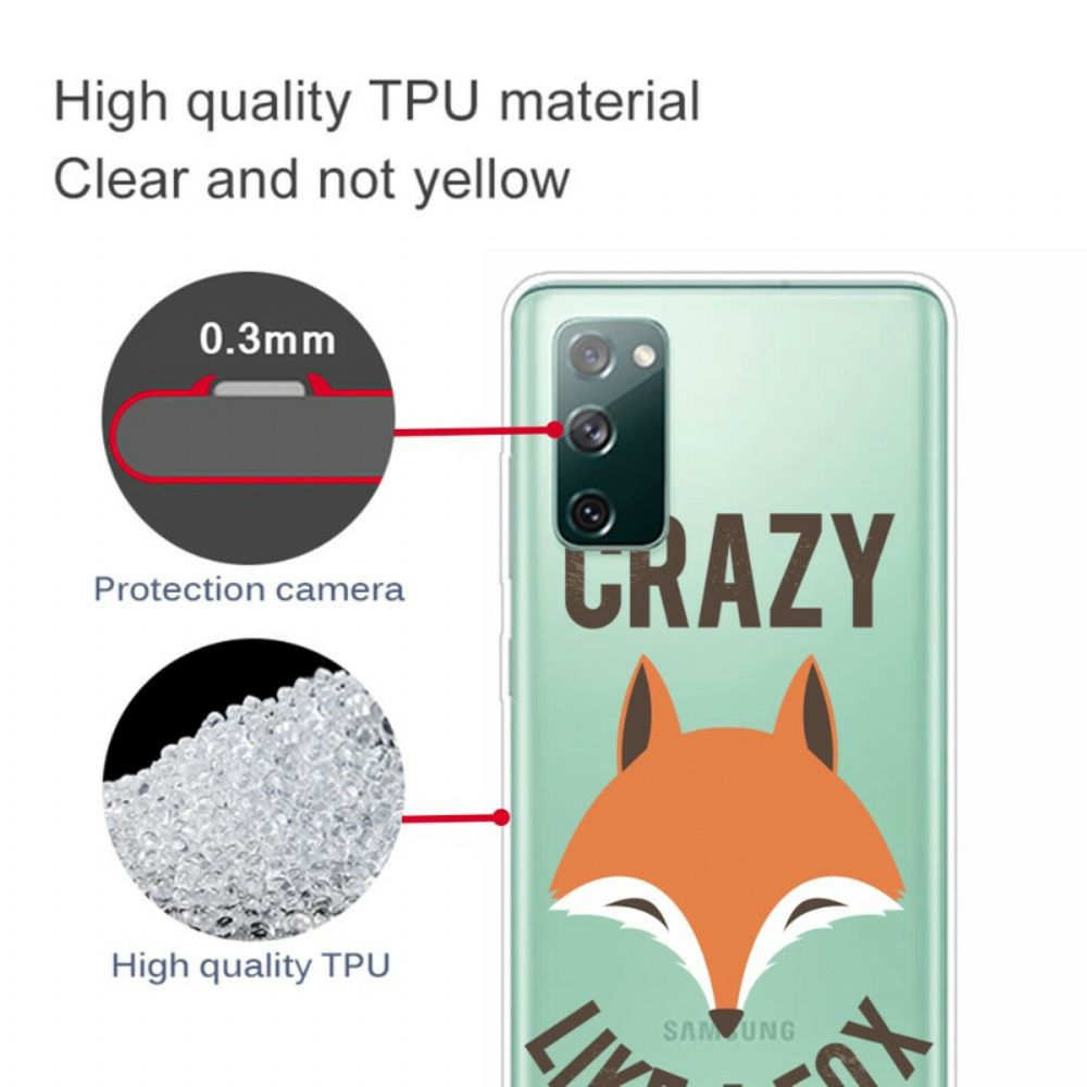 Handyhülle Für Samsung Galaxy S20 FE Fuchs / Verrückt Wie Ein Fuchs