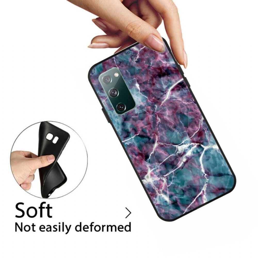 Hülle Für Samsung Galaxy S20 FE Lila Marmor