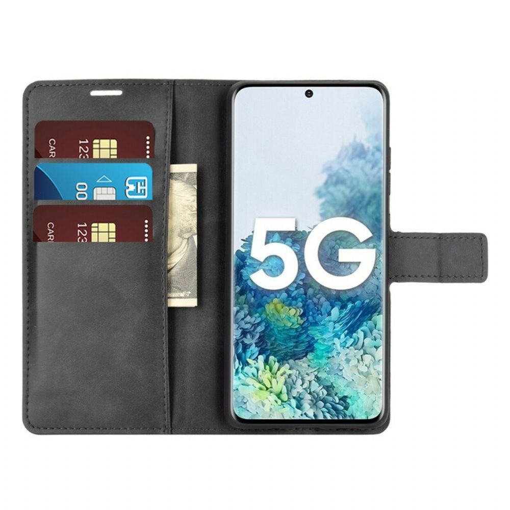 Lederhüllen Für Samsung Galaxy S20 FE Schmales Kunstleder