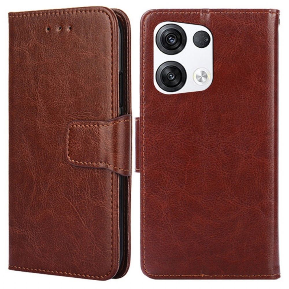 Flip Case Für Oppo Reno 8 Pro Retro Kunstleder