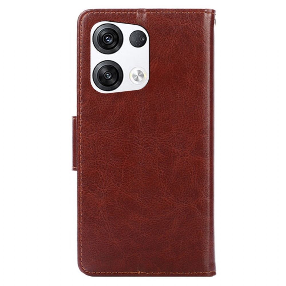 Flip Case Für Oppo Reno 8 Pro Retro Kunstleder
