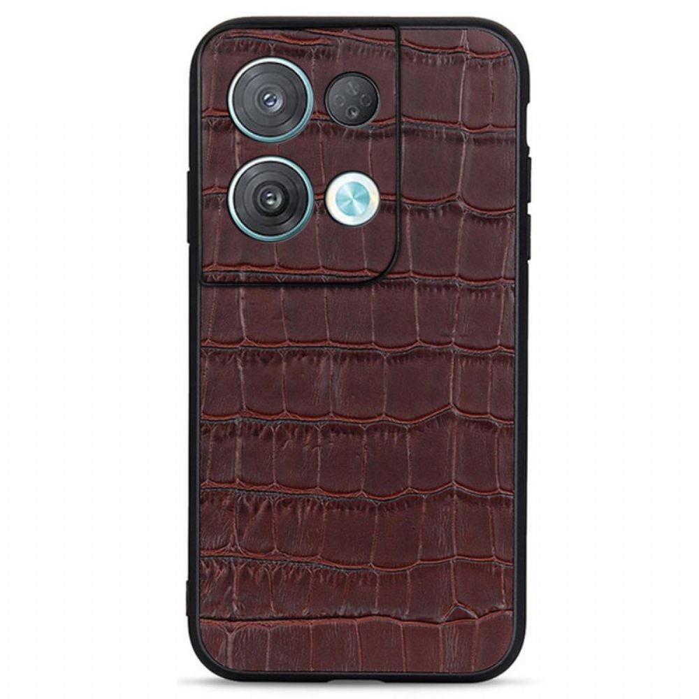 Handyhülle Für Oppo Reno 8 Pro Echtes Leder In Kroko-optik