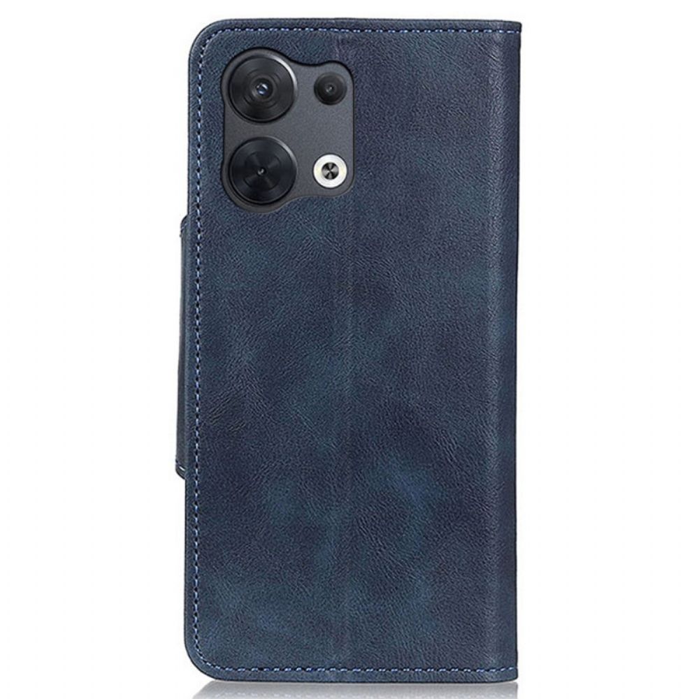 Lederhüllen Für Oppo Reno 8 Pro Magnetknopf